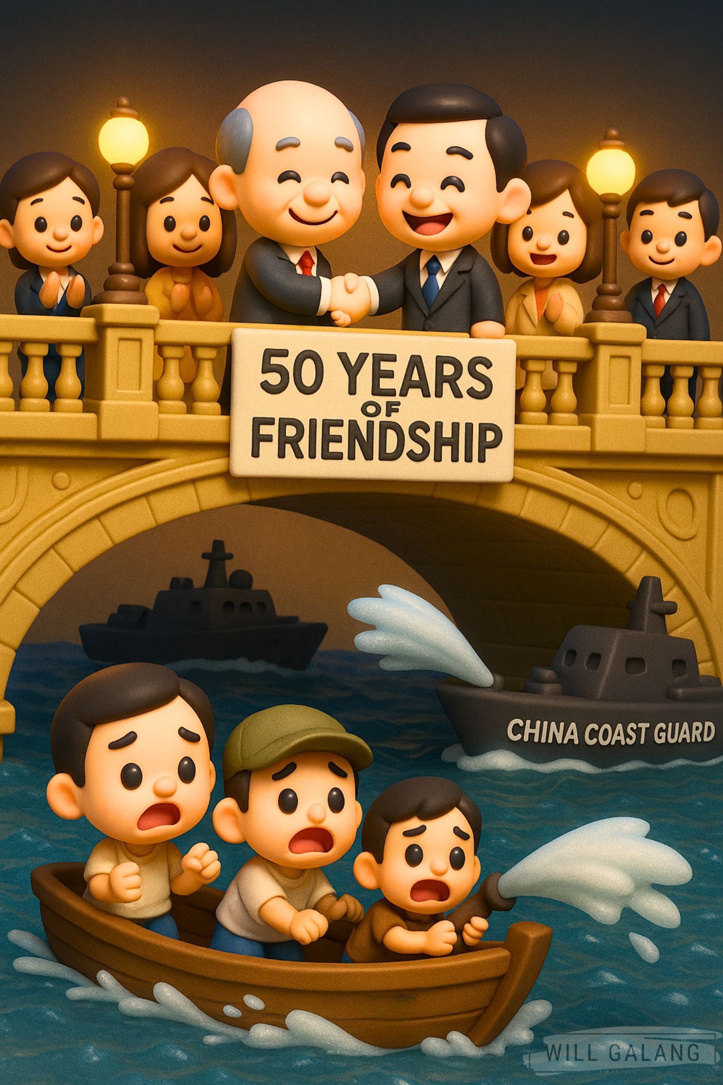 Diplomacy is easy under spotlights—much harder in disputed waters.